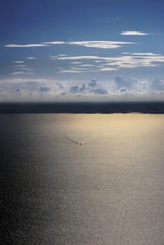 Aerial view of the Baltic sea near Gdansk and Hel