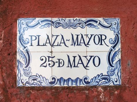 The town on Colonia del Sacramento was founded in 1680 by Portugese and retains many of its old Portuguese history such as this tiled street sign.