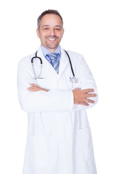 Portrait Of A Confident Doctor Isolated On White Background