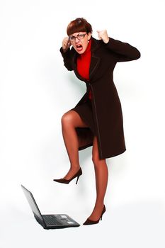 portrait of angry businesswoman