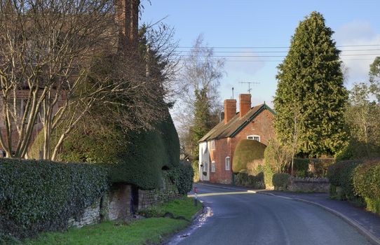 The Shropshire village of Ashford Carbonell near Ludlow, England.