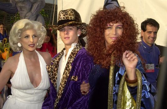 Marlee Matlin, Aaron Carter and Jamie Lee Curtis at the 9th Annual Dream Halloween Los Angeles, presented by Mattel, and Toys R Us, a magical Halloween wonderland to benefit Children Affected by AIDS Foundation, Barker Hanger, Santa Monica, CA 10-26-02