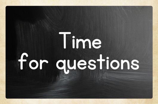 time for questions concept