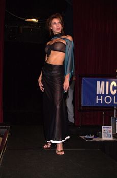 Model wearing the Camelot collection at the Moviemaking Technology Showcase, featuring cutting edge movie technology, as well as two fashion shows, The Century Club, Century City, CA, 09-03-02