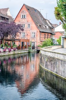 Old House in Strasbourg with reflection in the Water