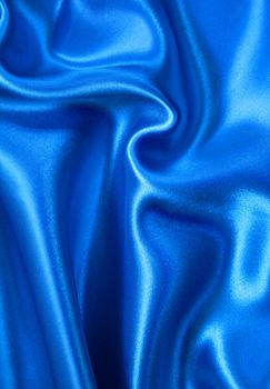 Smooth elegant blue silk can use as background 