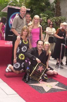 Karry Wayne "KC" Casey and Famliy at KC and The Sunshine Band induction ceremony into Hollywood's Walk of Fame, Hollywood Blvd, CA 08-02-02