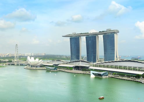 Marina Bay Sands Resort  in Singapore. It is billed as the world's most expensive standalone casino property at S$8 billion