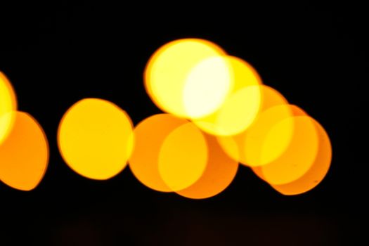 Abstract defocused lights of the night city bokeh background