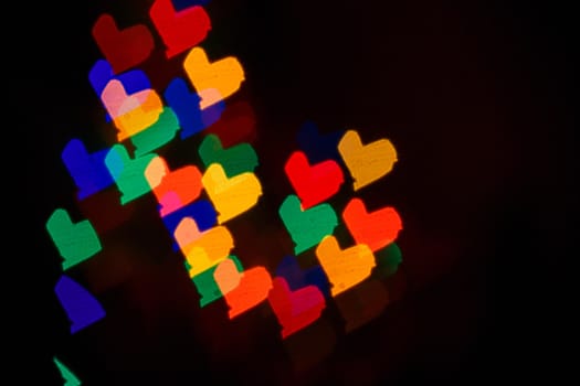 Multicolored hearts as abstract background for Valentine's day