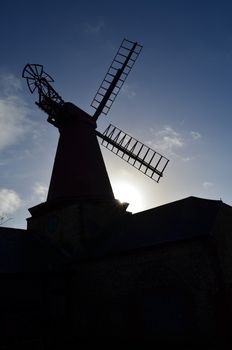 Sussex windmill at Blatchington,Sussex,England at dawn.