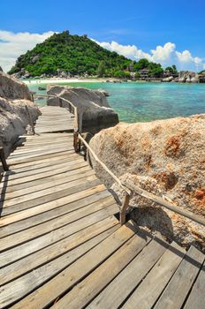 Perfect tropical bay on Koh Tao a paradise island in Thailand, Asia.