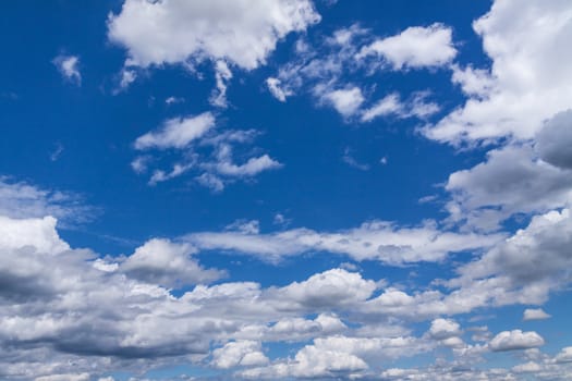 Blue summer sky with white clouds