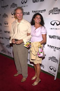 Clint Eastwood and Dina Eastwood at the launch party for Eastwood Ranch's new lifestyle brand with "Denim Tapas and Tequila" held at Chadwick, Beverly Hills, CA 07-16-02