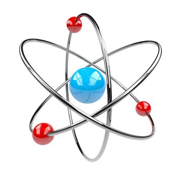 3D Atom Isolated on White Background Illustration