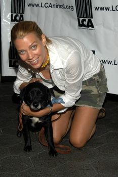 Laurie Holden at the Last Chance For Animals Press Conference, Third Street Promenade, Santa Monica, Calif., 08-26-03