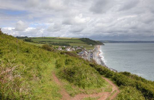 The Coastal Path towards Beesands, Devon, England.