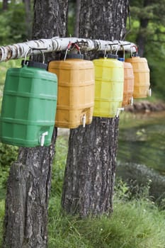 Plastic water canisters