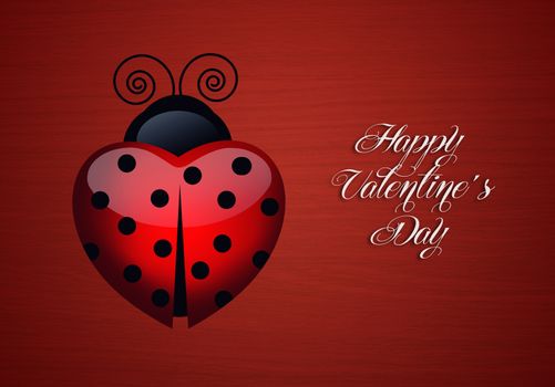 ladybug-shaped heart for Valentines Day