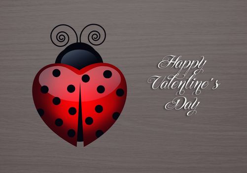 ladybug-shaped heart for Valentines Day