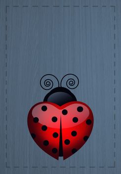 ladybug-shaped heart for Valentines Day