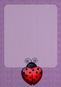 ladybug-shaped heart for Valentines Day