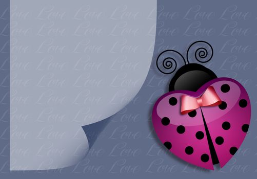 ladybug-shaped heart for Valentines Day