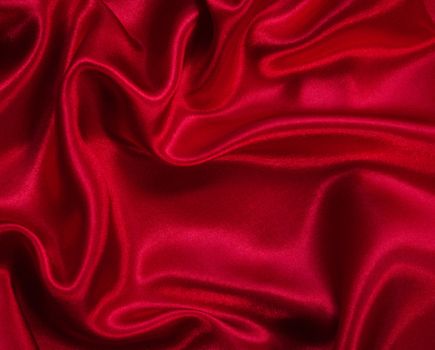 Smooth elegant red silk can use as background 