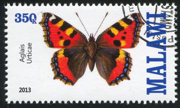 MALAWI - CIRCA 2013: stamp printed by Malawi, shows butterfly, circa 2013