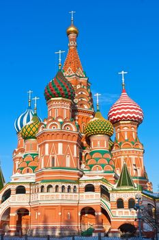 Saint Basil Cathedral at Red Square, Moscow Kremlin, Russia.