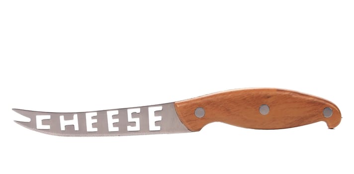 Close up of cheese knife. Isolated on a white background.