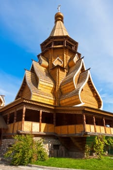 Wooden Church in Izmailovo Kremlin, Moscow, Russia