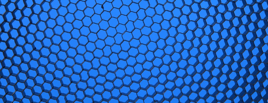 Close up of black net. Blue light. Whole background.