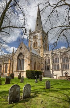 Stratford upon Avon church. The burial place of William Shakespeare, Warwickshire, England.