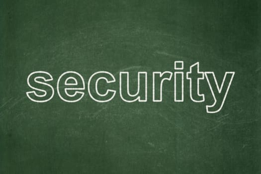 Privacy concept: text Security on Green chalkboard background, 3d render