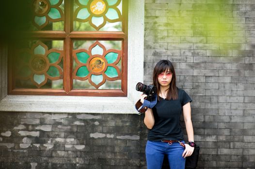 Asian female photographer