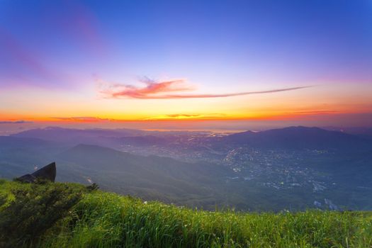 Colorful summer landscape at mountains