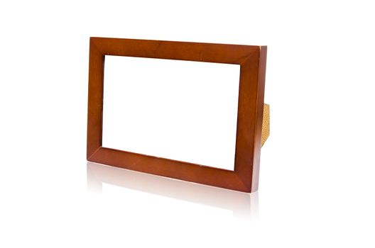 Isolated simple wooden frame