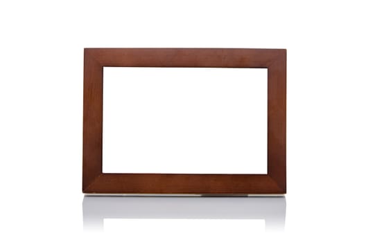 Isolated simple wooden frame