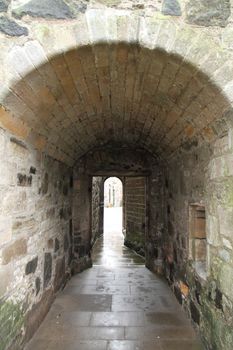 Tunnel in Sterling Castle, Sterling Scotland uk