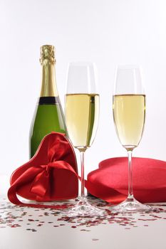 Champagne and chocolates for Valentine's Day