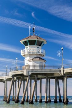 The Huntington Beach Pier Vertical Image in Huntington Beach, California.