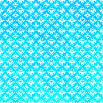 Blue damask pattern with grunge textures.
