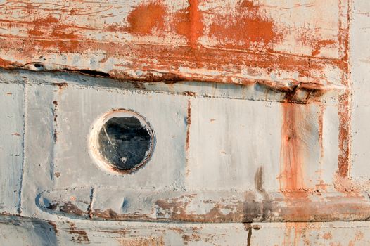 Portholes on the old rust ships 