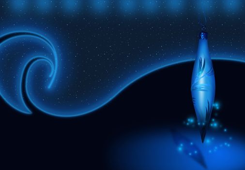 Blue Abstract Christmas - Background Illustration, Image