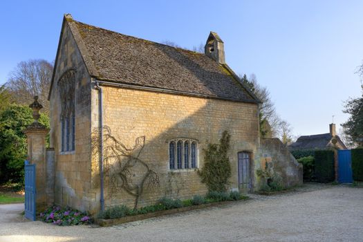 Small Cotswold chapel, Gloucestershire, England.