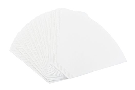 Coffee filters isolated on the white background