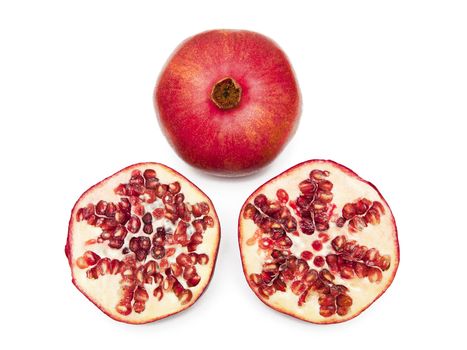 Pomegranate isolated on the white background