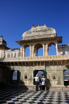 Peacock Square, City Palace complex, Udaipur, Rajasthan, India