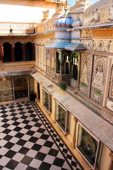 Peacock Square, City Palace complex, Udaipur, Rajasthan, India